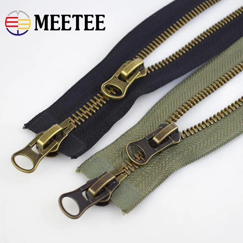 Meetee 8#15# пластиковые застежки-молнии открытый конец 70-150 см длинная застежка-молния пуховик пальто двойные ползунки для шитья одежды ремонт портной аксессуар