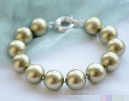 

free shipping 01344 bronze round SOUTH SEA SHELL PEARL BRACELET