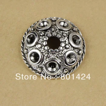 

free shippng 66-52 25pcs Tibetan Tone 18mm Bead Caps antiquated silver plated alloy beads