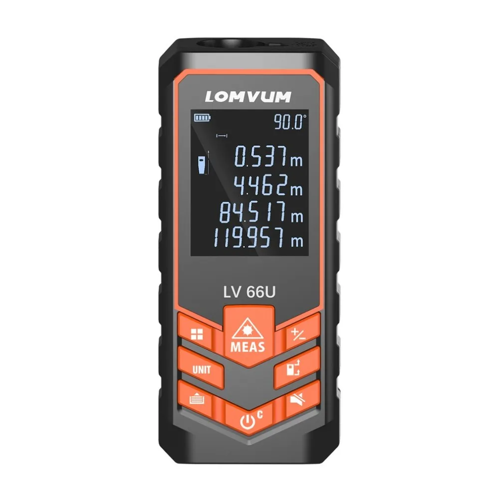 

120m Handheld Laser Distance Meter Rangefinders Diastimeter Area Volume Angle Automatic Calibration Range Finder