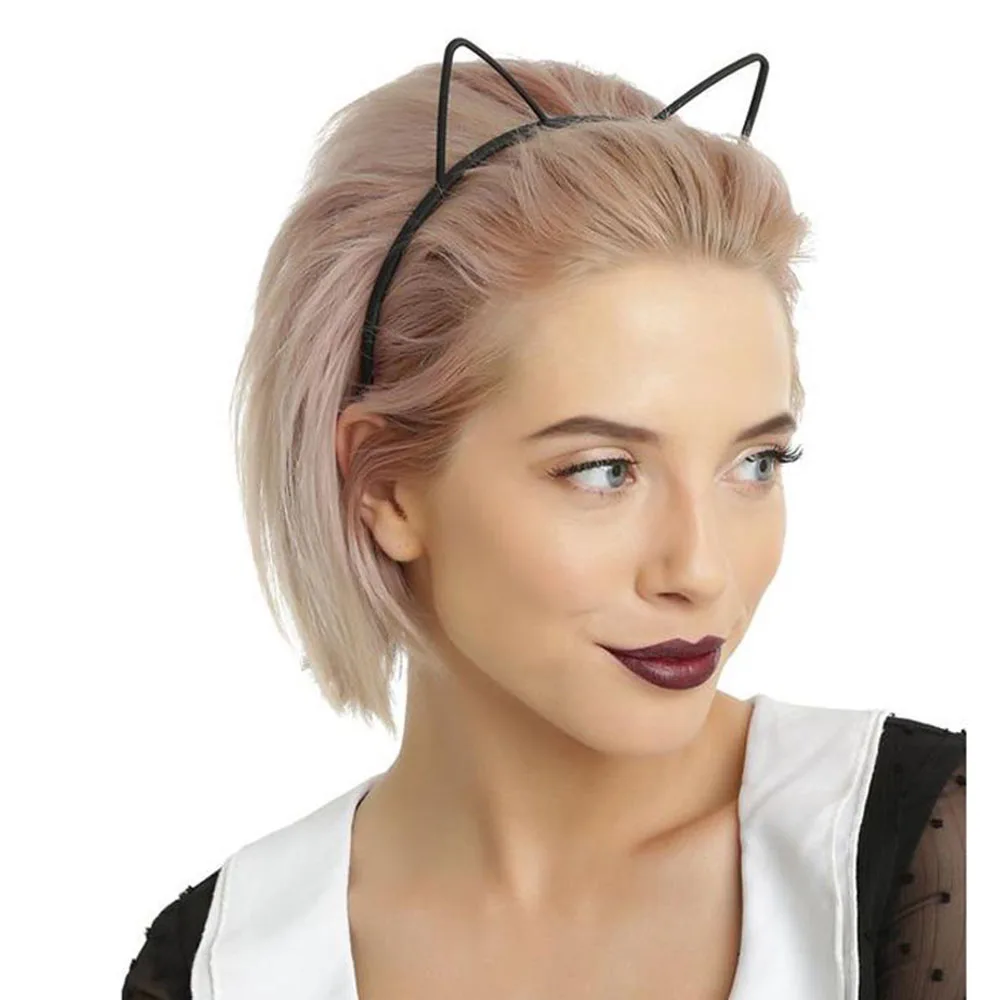 

1Pcs Fashion Women Plastic Cat Ears Tiara Princess Headband Cute Hair Band Girls Hair Accessories Ornaments
