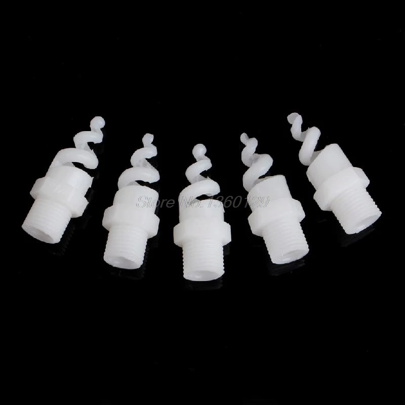 

5PCS Spiral Nozzle PP Watering Mist Sprinkler For Cooling System Hot Selling 1/4" 3/8" 1/2" 3/4" bspt Oct08 Wholesale&DropShip