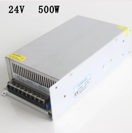 

LED switching power supply 24V 500W Lighting transformer 110V-240VAC 24VDC display power CE and ROHS approved