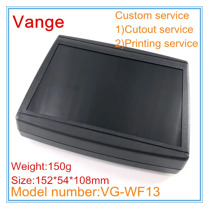 

1pcs/lot black color available mould case 152*54*108mm ABS plastic instrument box diy for desktop network equipment