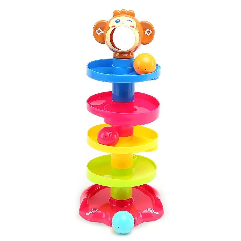 Cartoon Popular Kids baby toys multilayer Roll ball slide Roller