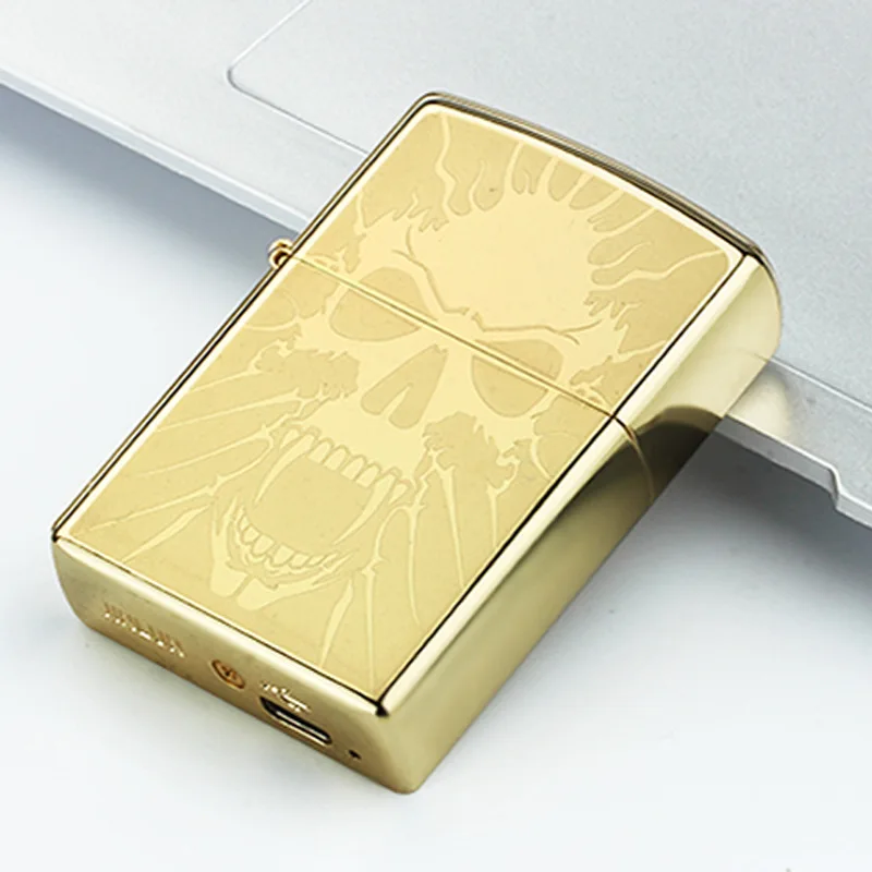 Мощный светодиодный дисплей зарядка через usb импульсная Зажигалка горячая Распродажа двойная дуговая плазменная Зажигалка Ветрозащитная электронная зажигалка - Цвет: 8
