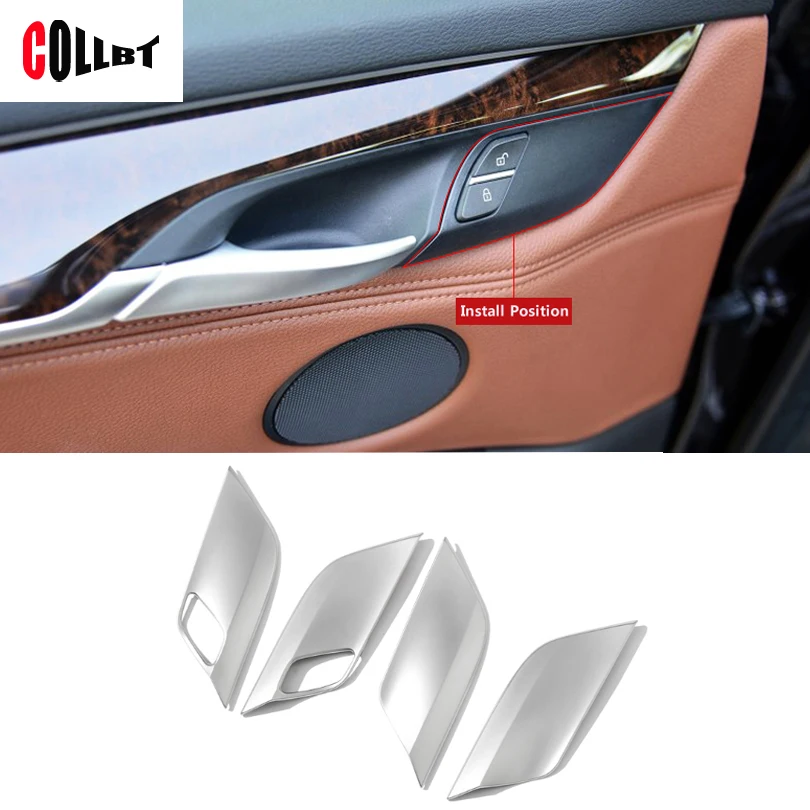 COLLBT 4Pcs/set ABS Inside Door Handle Trim Safety Lock Cover Trim