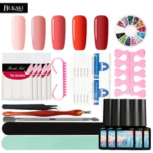 BUKAKI 3 в 1 Гель-лак для ногтей лампа для полировки ногтей 5 шт. для гелевых наборы для маникюра гель-ванист УФ Гель-лак удаляемый путем отмачивания Художественный набор инструментов