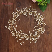 Youlapan HP121 свадебная тиара Свадебная лоза свадебные аксессуары для волос жемчуг повязка на голову для невесты украшения для волос