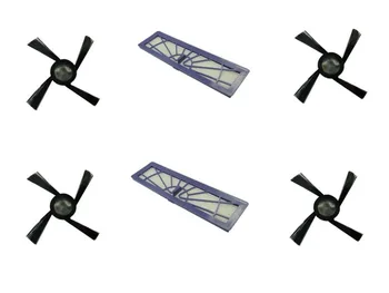 

4 Pieces Side Brush + 2 Pieces High-Performance Filter for Replacement Neato BotVac 70e 75 80 85 Vacuum Cleaner Accessories