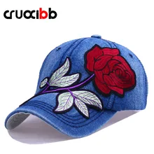 CRUOXIBB модная женская бейсболка с вышивкой красная розовая шляпа Bone Snapback Женская кепка джинсы для улицы шляпа джинсовая кепка Chapeau