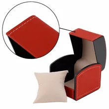 Роскошная коробочка для часов витрина коробки контейнер часы ювелирные изделия кожаный держатель для хранения черный красный Органайзер коробки para relogio