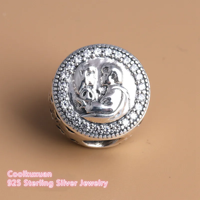 

Fits Original Pandora Bracelets 925 Sterling Silver Snow White 80th Anniversary Clear CZ charms Beads 2019 Spring Diy Jewelry