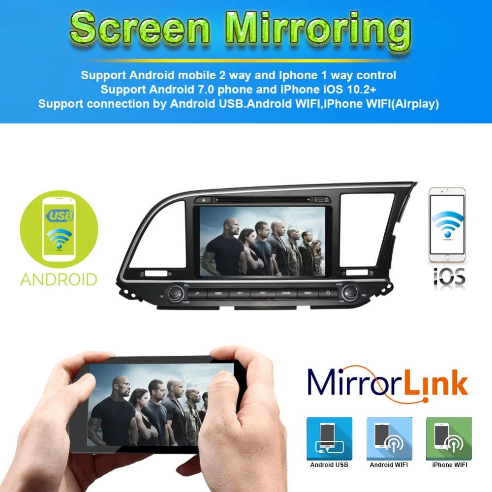 Flash Deal Android 8.0 Octa Core 4GB RAM Car DVD Multimedia Player For Hyundai Elantra/ Avante/MD 2016- Right Hand Driving GPS Navigation 3