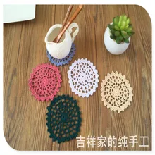 Новое поступление 30pic/лот 10 см круглые подсолнухи красочные кружевные салфетки для обеденного стола Войлок хлопок старинное украшение coaste