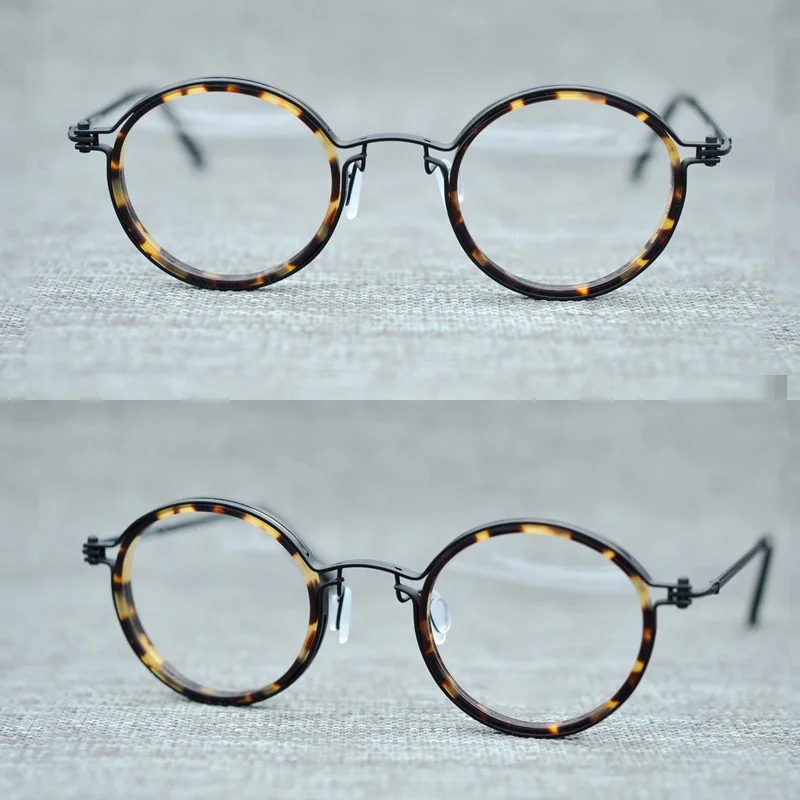 Brand Vintage Handmade Acetate Frame Eyeglasses Men Women Titanium ...