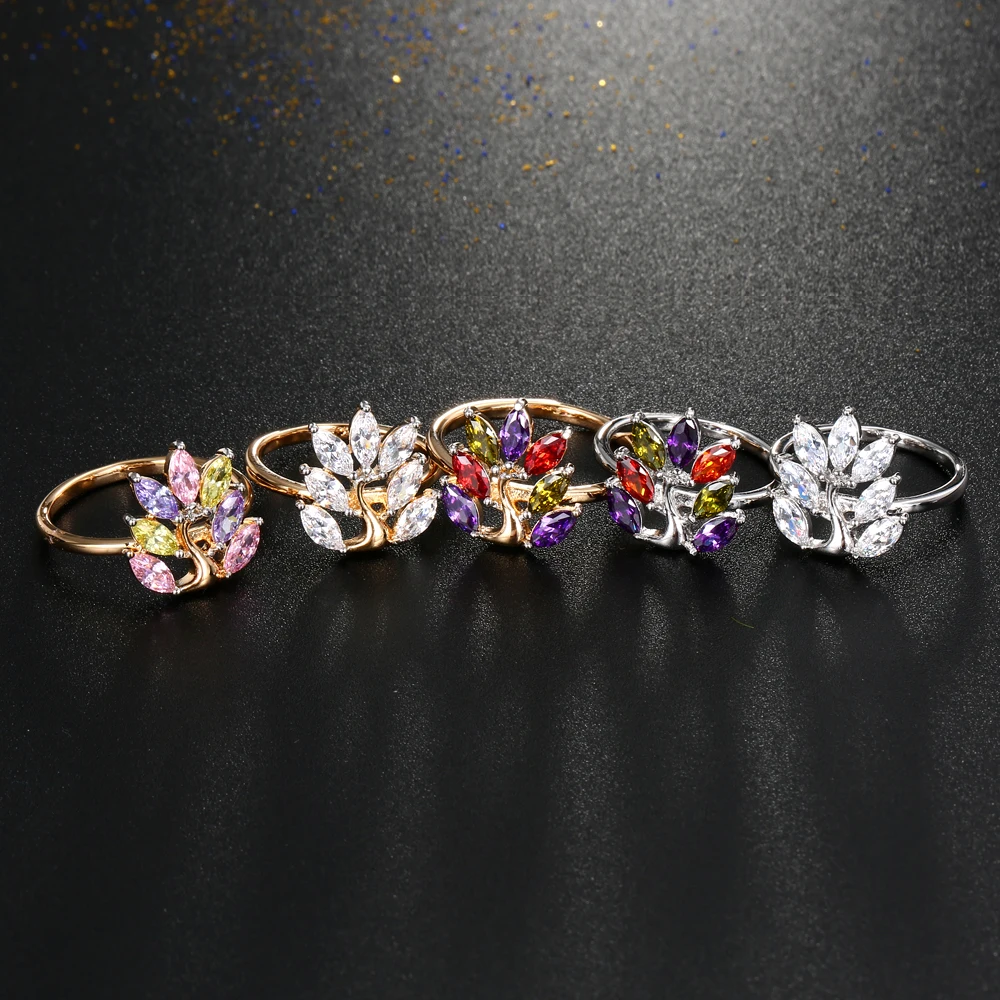 Классические женские кольца Anillos розовое золото цвет свадебное пальто с