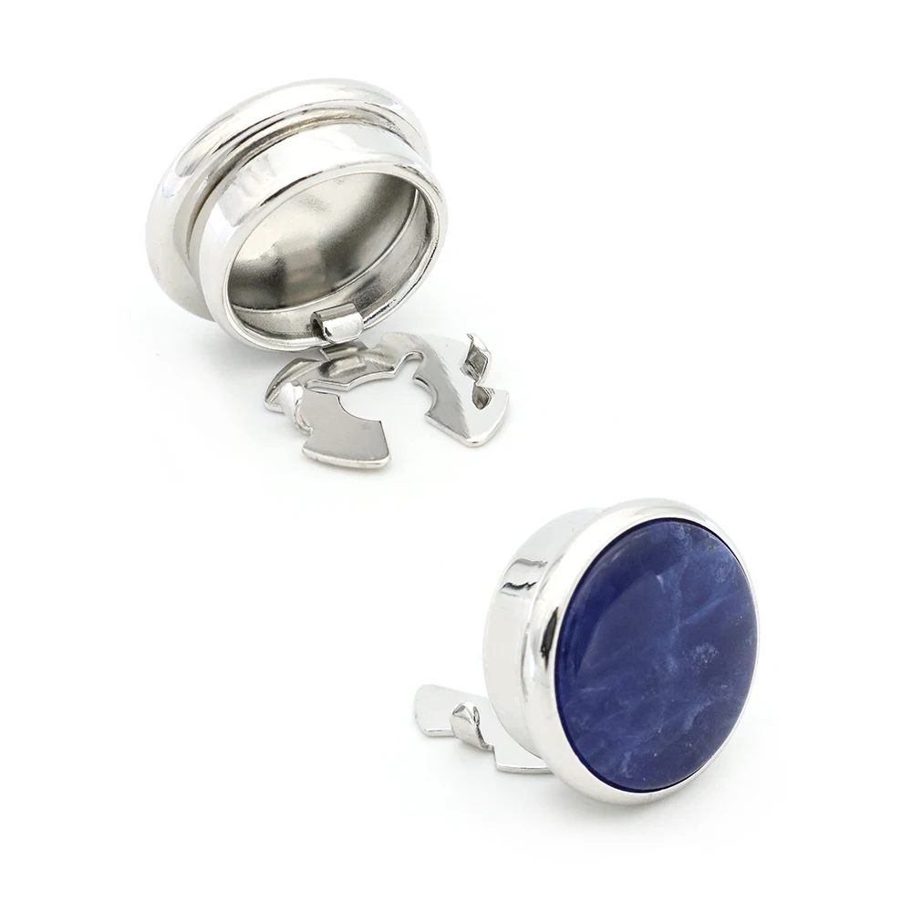 

Men's Stone Cuff Links Normal Dress Cuff Button Cover Copper Material Blue Color