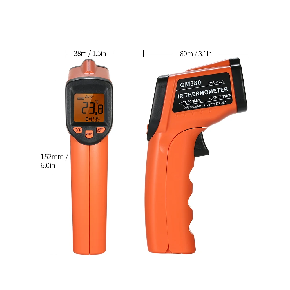 ЖК-дисплей Ручной ИК инфракрасный термометр цифровой термометр Температурный тестер тепловизор терморегулятор