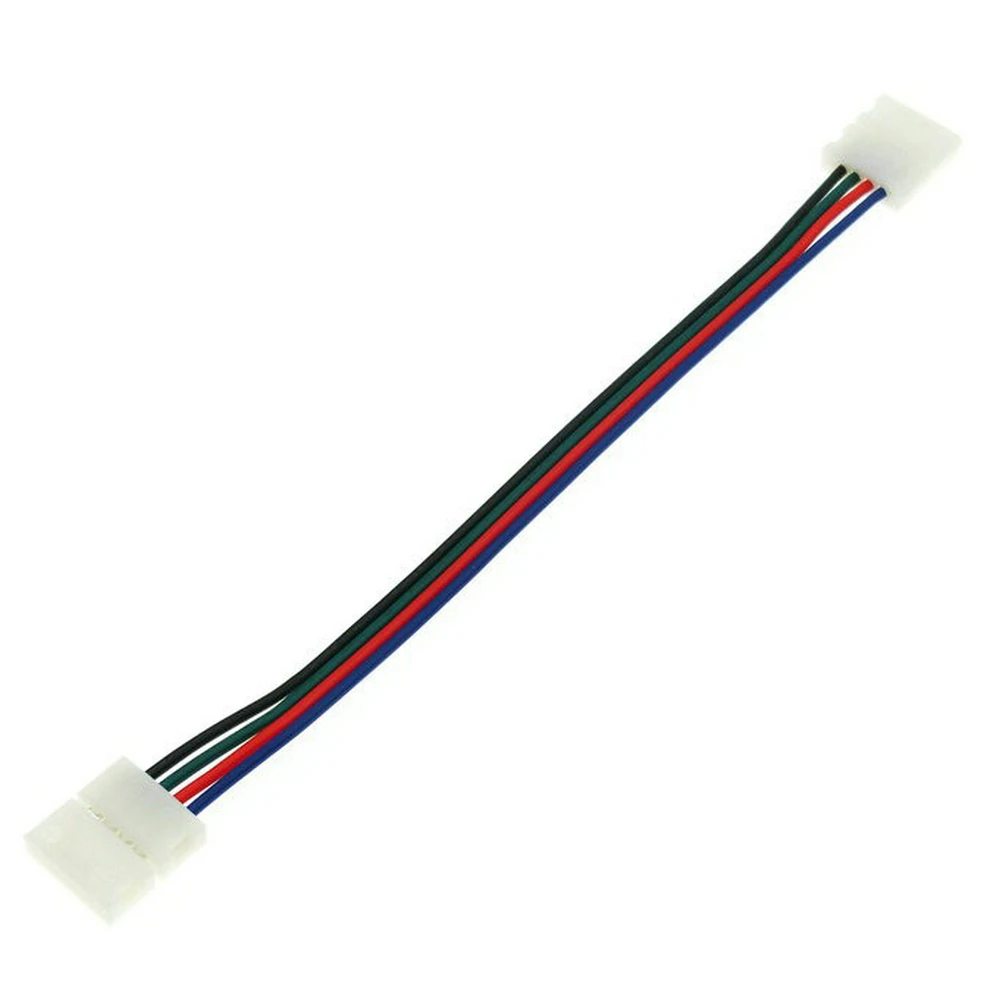 

10pcs/lot 4pin 10mm Connector Wire Double Connectors for RGB 5050 LED Strips Length 17cm