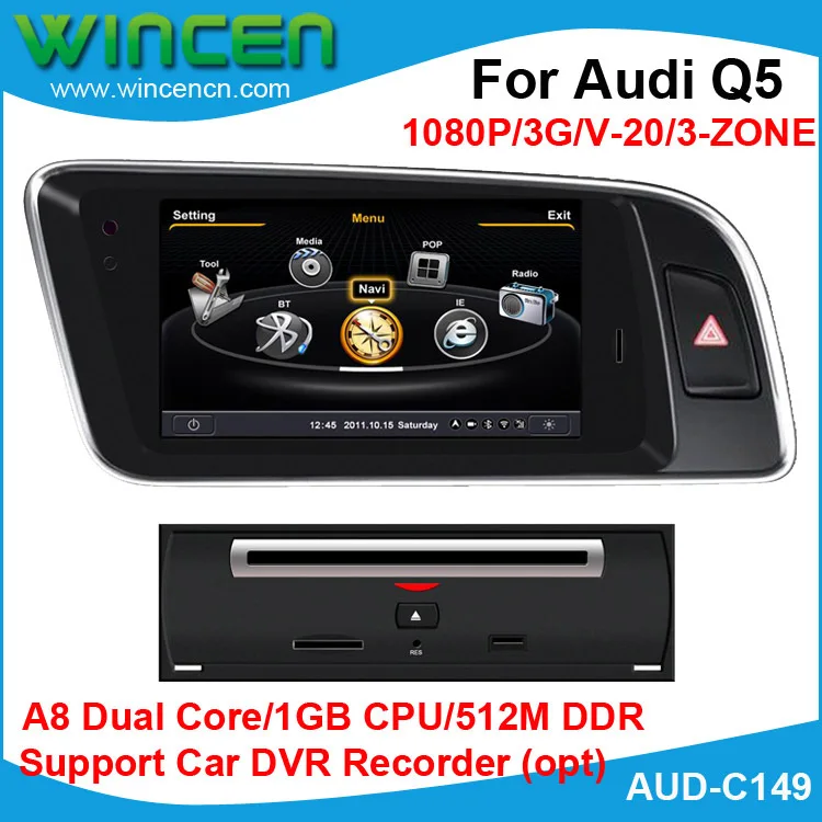 S150 A8 Dual Core 1080P Car DVD GPS Player for AUDI Q5 with 1GB CPU