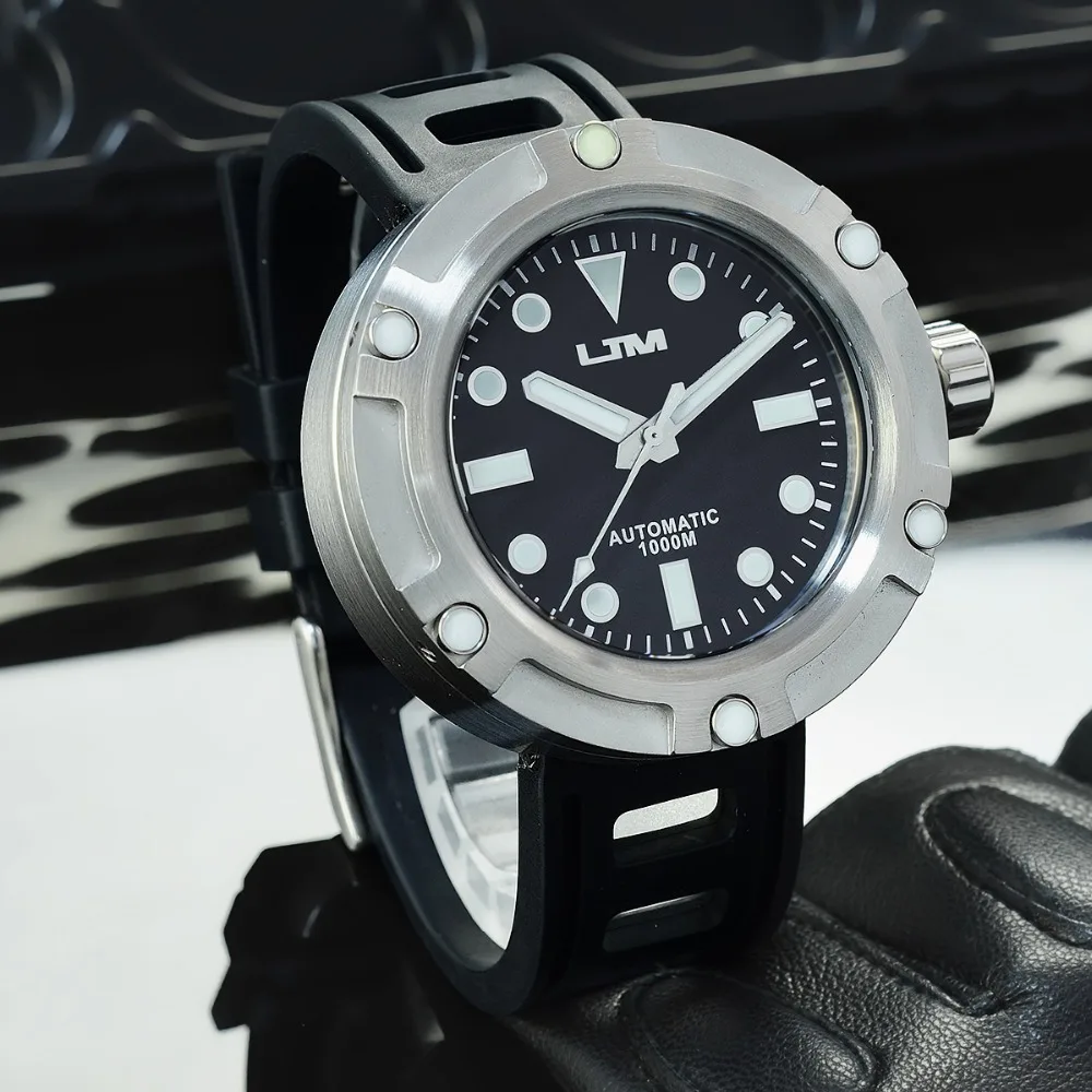 San Martin модные новые часы из нержавеющей стали часы с сапфировым стеклом 1000 м водонепроницаемые Relojes Hombre повседневные часы для дайвинга