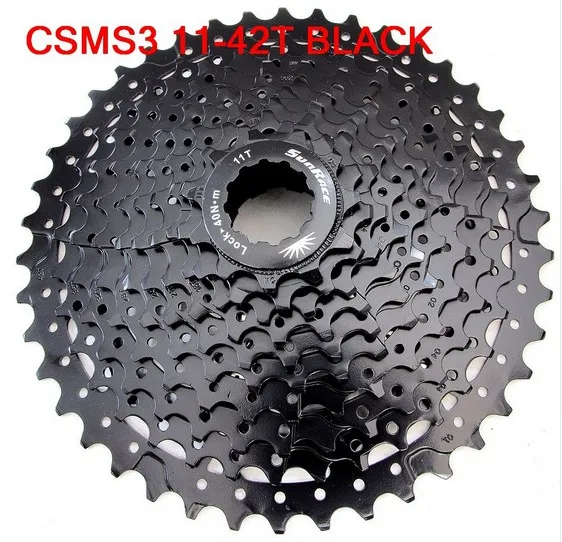 Sunracing CSMS3 CSMX3 11-40T 11-42T 10 скоростной широкий коэффициент велосипед mtb свободного хода 40t 42t кассета - Цвет: S3 11-42T black
