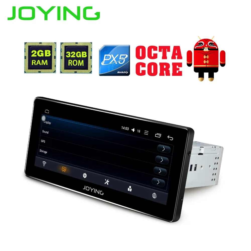 Alegría 8,8 pulgadas Android 8,0 Auto Radio estéreo solo 1 din Octa Core coche Universal reproductor de medios HD capacitiva 2 GB + 32 GB unidad de cabeza