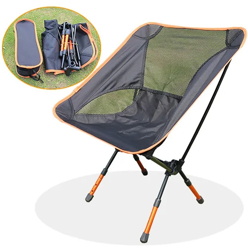 Переносной раскладной стул алюминиевый стул для кемпинга рыбалки со спинкой сумка для переноски 4 цветные стулья - Цвет: 03 chair
