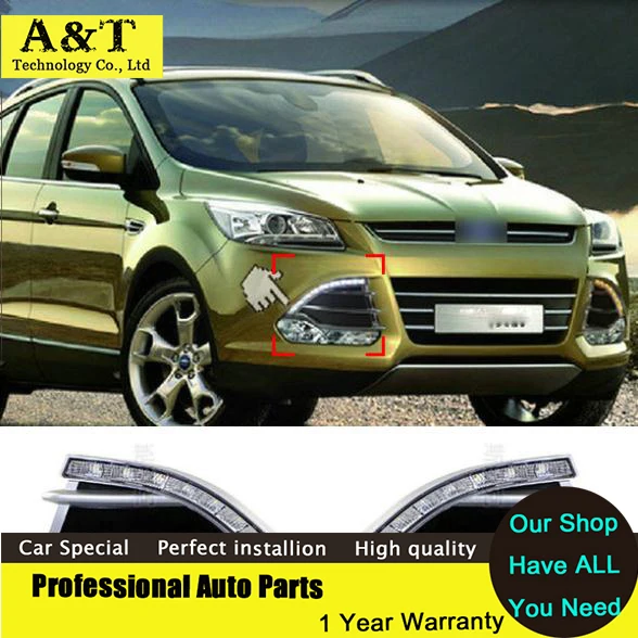 A&T Car Styling led DRL For Ford Escape Kuga 2013 2014 2015 led Daytime