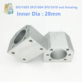 

Free shipping 3pcs/lot 1605 ball nut housing bracket holder aluminium for 16mm ball screw SFU1605 SFU1604 SFU1610 CNC parts