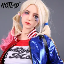 Clown Lady Anime Sex Doll Harley Cosplay Lifelike Silicone Sex Doll Big Boob with Metal Skeleton Anal and Pussy Sex Doll for Men