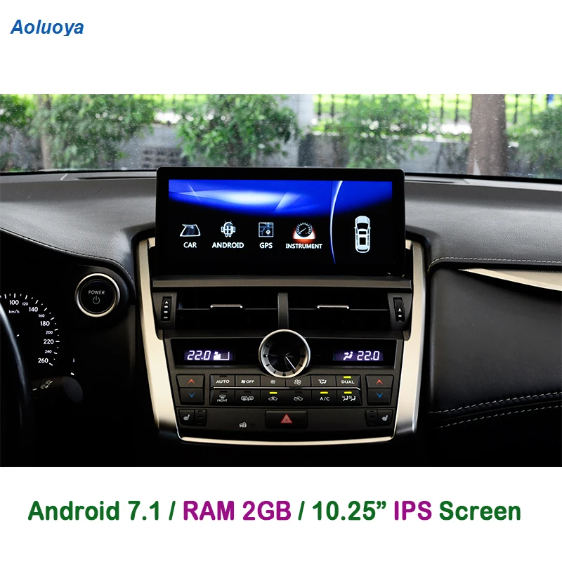 

Aoluoya 10.25" IPS 1280*480 RAM 2GB Android 7.1 Car DVD Player For Lexus NX300h 200 2015 2016 2017 Radio GPS Navigation WIFI 3G