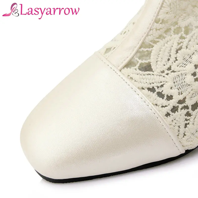 Lasyarrow/модные пикантные женские босоножки на толстом каблуке с квадратным носком