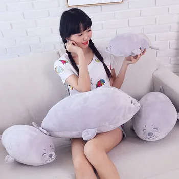 simulation Big Emulational Animal Seal Giant Plush Toy Soft Seals Stuffed real Doll Pillow Baby Play Gift fancytrader new giant plush soft simulated animal zebra toy photography props nice baby gift 4 sizes