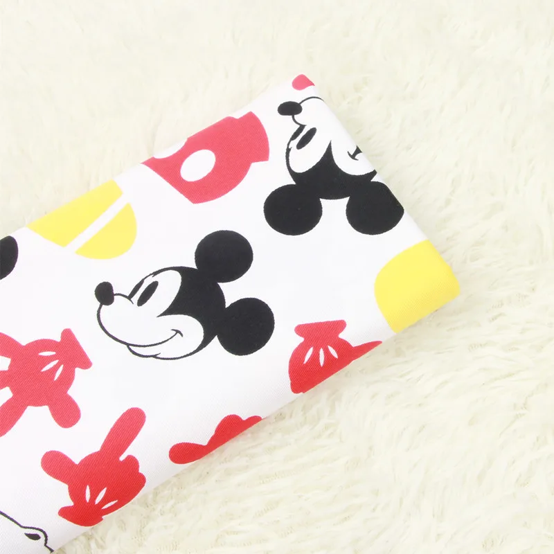 

half meter 100% cotton twill mickey print fabric, handmade DIY garment bag cloth 100% cotton B413