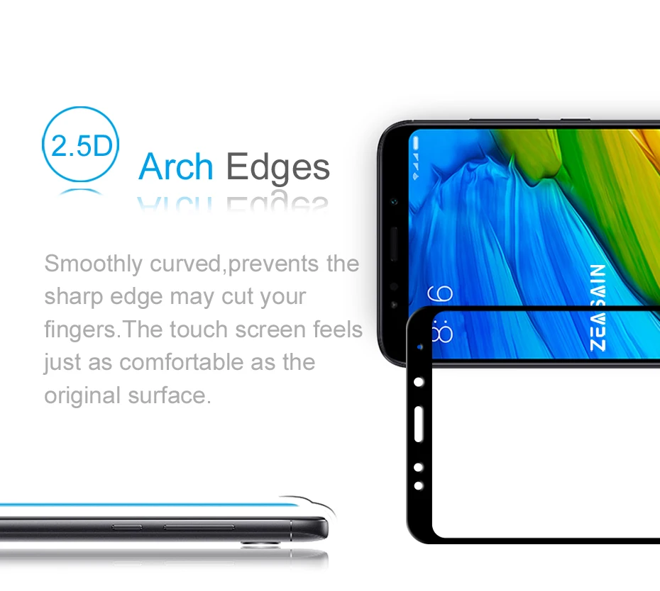 2 Pack Original ZEASAIN Full Cover Tempered Glass Screen Protector For Xiaomi Redmi 5 Plus Xiomi Redmi 5 Redmi5 Plus Glass Film (6)