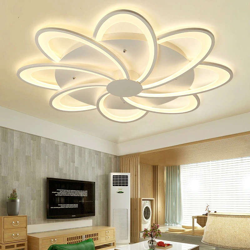 

Creative Flower ceiling lamp Lights For Living Room lustre Bedroom Home AC90-260v illumination Modern Led Lamp Fixtures