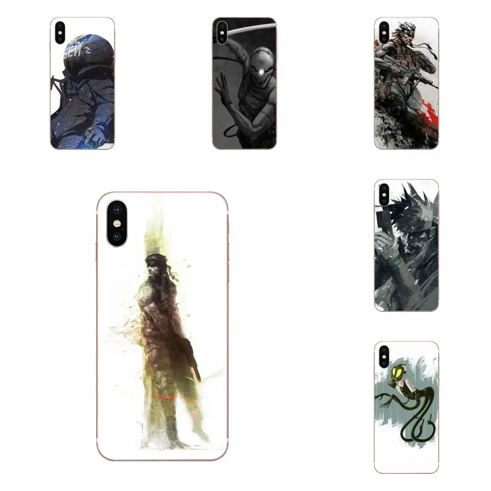 

For Apple iPhone 4 4S 5 5C 5S SE 6 6S 7 8 Plus X XS Max XR Transparent Cover Case Metal Gear Solid Abstract Games