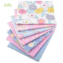 Chainho, карамельного цвета, цветочный принтом твиловая, хлопковая ткань для DIY лоскутное и шитья ребенок и ребенок/лист, подушки, материал подушки, 50x160 см