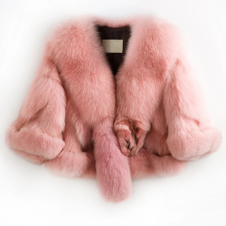 Perfect AYUNSUE Natural Fox Fur Coat Female Jacket Winter Jacket Women Clothes 2019 Cape Coat Women Luxury Outwear Abrigo Mujer MY3528 3