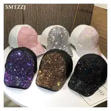 Snapback модные дизайнерские Стразы Bling Для женщин летнее солнце, бейсбольные кепки, регулируемая в стиле хип-хоп для девочек уличная сетки шляпы Шапки