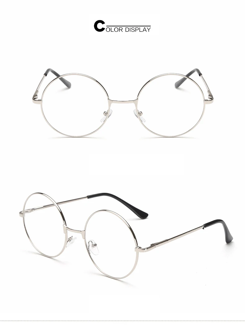 Винтажные круглые очки, очки, модные женские прозрачные оптические оправы для глаз, оправа для очков в консервативном стиле, поддельные очки CA-96 - Цвет оправы: 5