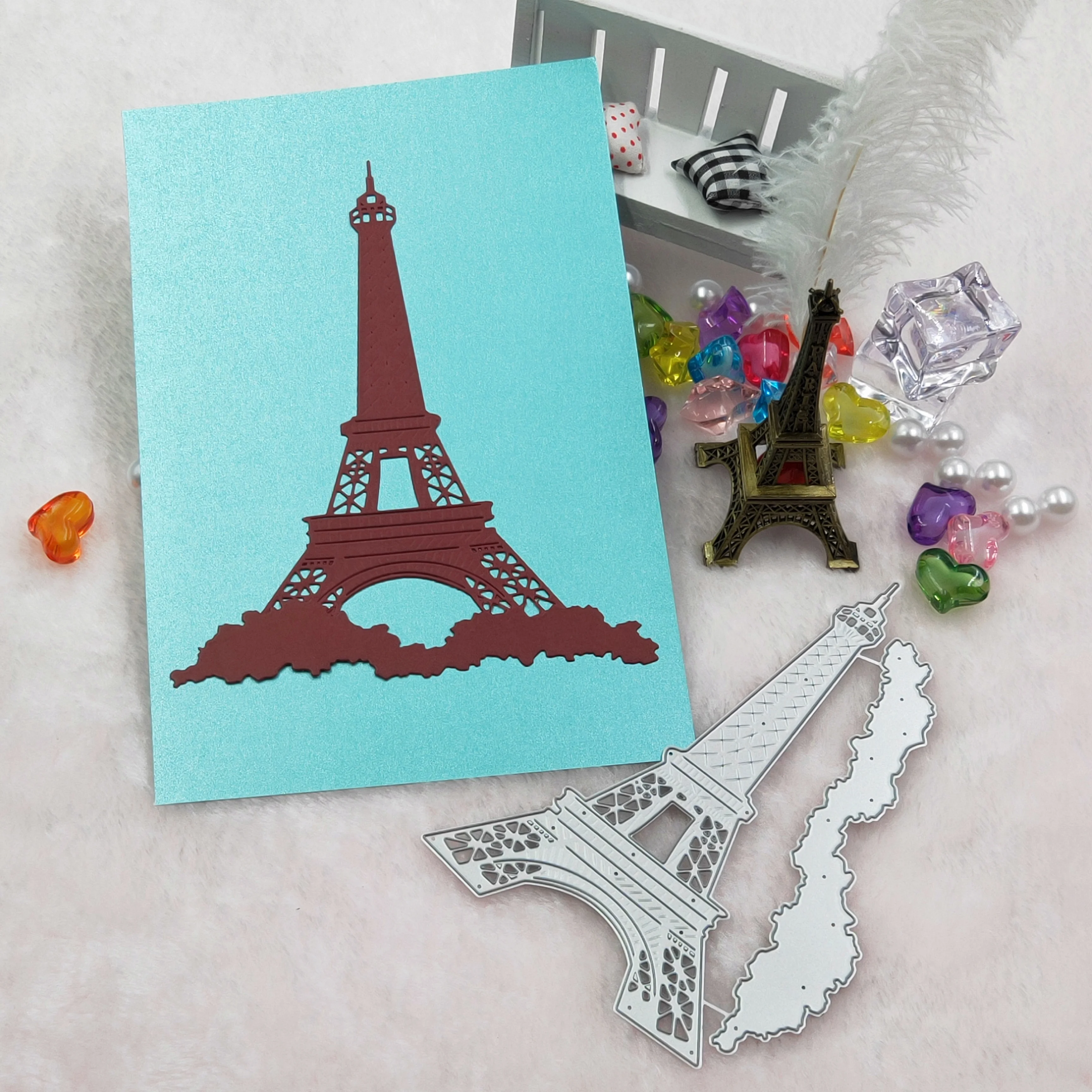 

Eiffel Tower metal cutting die scrapbook 2019 new DIY scrapbook album greeting card decoration embossed DIY paper card
