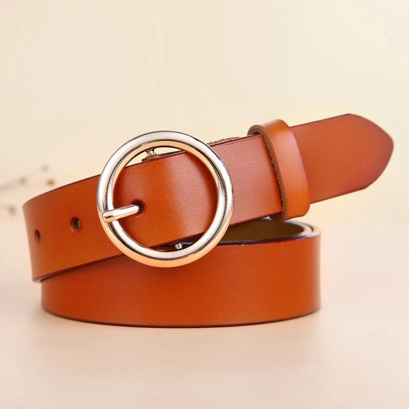 Buy Women 100 Genuine Leather Belt High Quality Gold