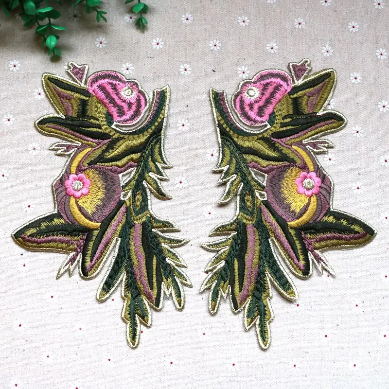 2 pairs flower applique embroidery patch DIY Accessories applique