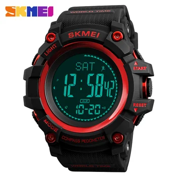 

Watch Men Compass Pedometer Calorie Digital Military Sports Watches Clock World Time Electronic Alarm Relogio Masculino SKMEI
