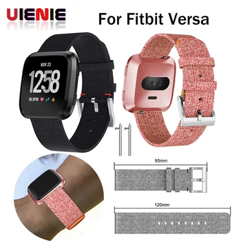 

Canvas cowboy Watchband Buckle Strap Wristband for Fitbit Versa Smartwatch Watch Band Wrist Bracelet Factory Price Drop Shipping