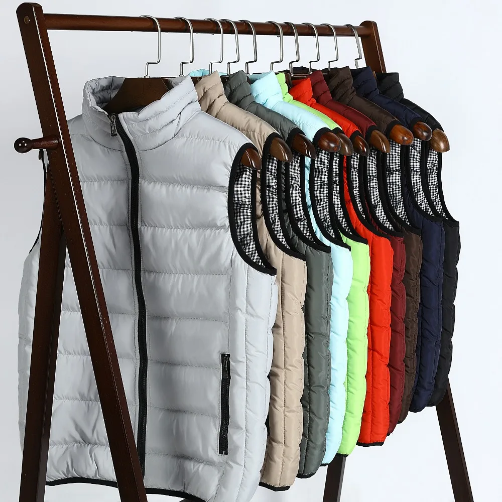 Fashion Men's Vest Winter Men Brand Vest Male Casual Cotton-Padded Waistcoat Sleeveless Jacket and Coat Warm Plus Size S-5XL