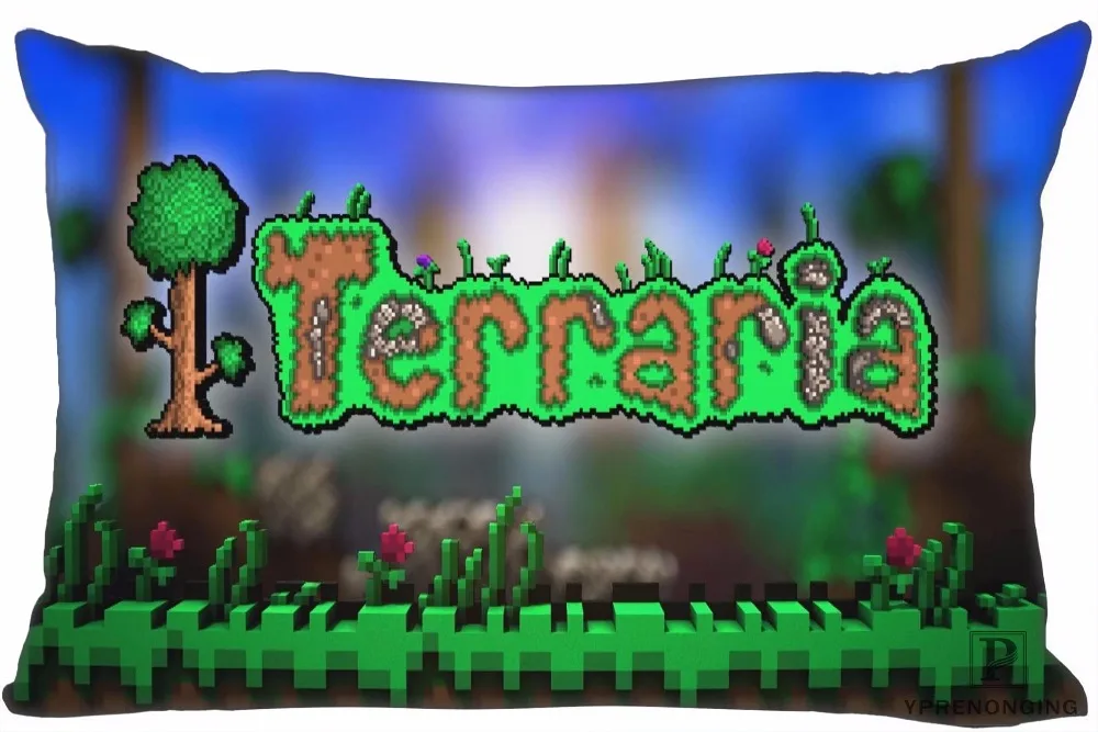 Лучшие пользовательские Terraria наволочки прямоугольные Наволочки на молнии 35x45 см(с одной стороны печати) 180516-sina-01